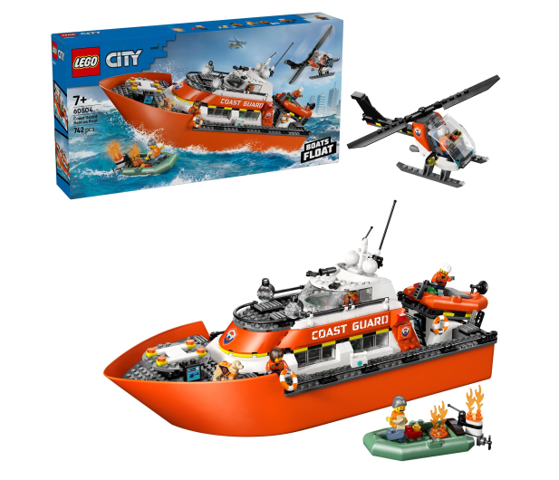 LEGO CITY 60504 Łódź ratunkowa i helikopter straży przybrzeżnej - 1473521 - zdjęcie 2
